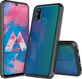 Mobigear Crystal Hardcase voor de Samsung Galaxy M21 - Transparant / Zwart