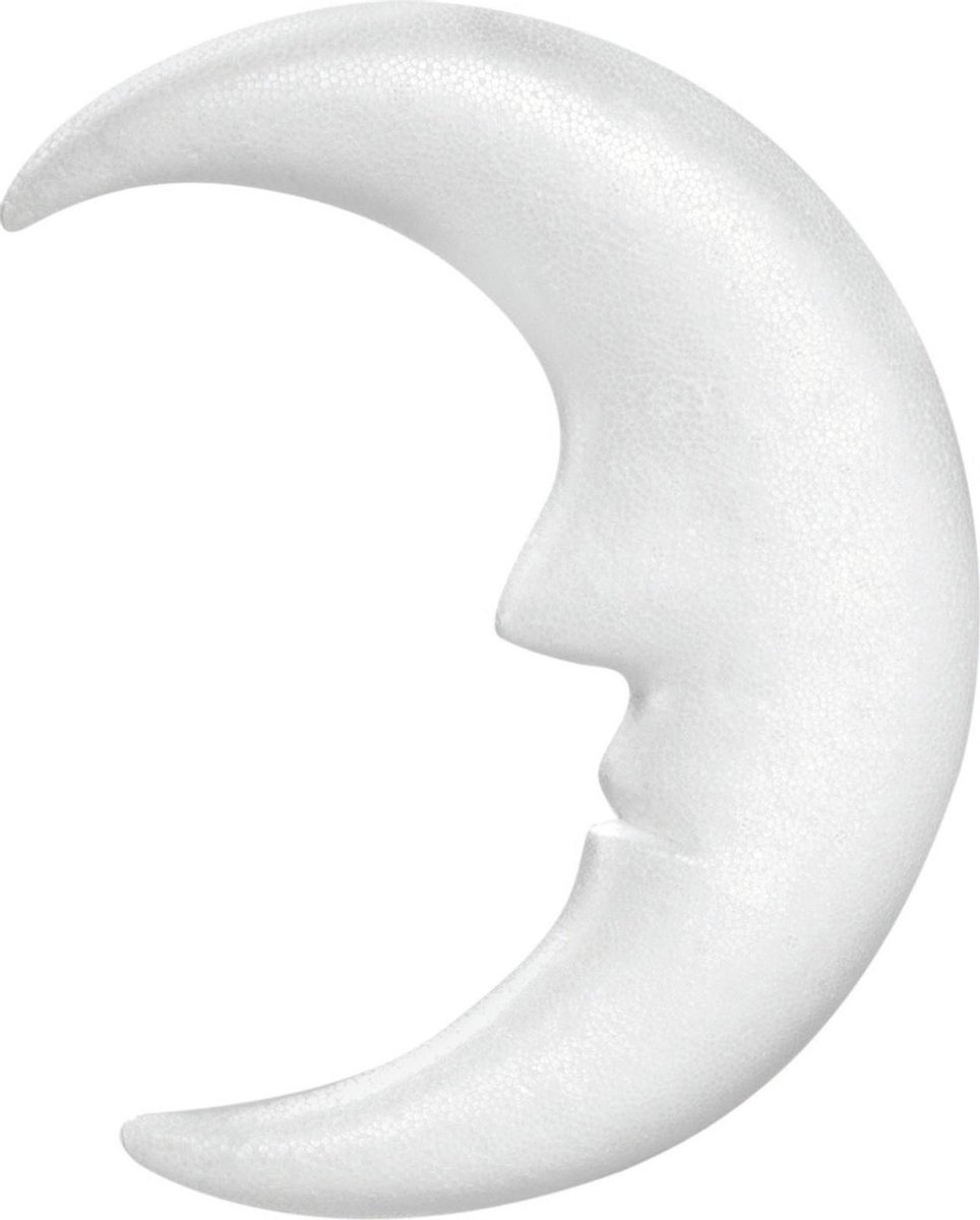 Piepschuim hobby knutselen vormen/figuren maan van 23 cm