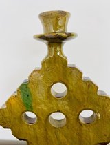 Tamegroute kandelaar| Geel | Marokkaanse Aardewerk  | 42 cm