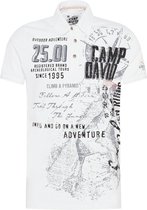 Camp David ® piqué polo met labelapplicaties
