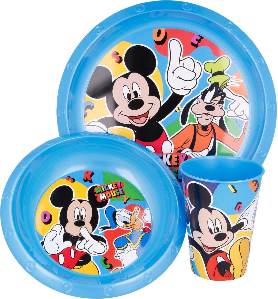 Mickey Mouse 3-delig ontbijtset