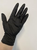 Mercatormedical zwart nitril wegwerp handschoenen, poedervrij, Large, 100 stk