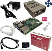 Raspberry Pi 4B - starter kit - 4GB - met ventilator - 32GB SD-kaart