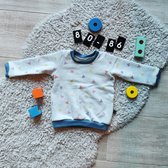 BolleBIllen Handgemaakt - Baby  Sweater - retro - 80's - 90's - disco feest - Maat 80/86 - kleding voor jongens en meisjes