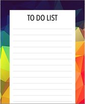 To Do List Colorful Retro - 30 vel op kartonnen achterkant - Planner - Afvinklijst