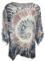 Blouse - met viscose binnenhemd - tie & die effect - Maat 36-42