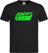 Zwart T shirt met Groen logo " Fortnite Crew " print size S