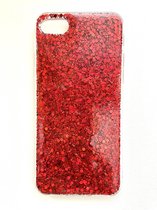 iPhone 7 / 8 - TPU / Siliconen glitter hoesje - rood