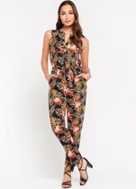 LOLALIZA Jumpsuit zonder mouwen met print - Bruin - Maat 40