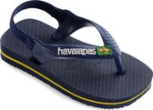 Havaianas Bébé Brasil Logo Slippers Unisexe - Marine/ Yellow Citrique - Taille 17/18