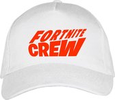 Witte pet - cap met rood “ Fortnite Crew “ logo