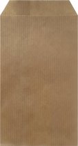 Bruine papieren - fournituren zakjes - cadeauzakjes 7x13cm per 1000 stuks