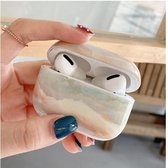kaki donker groen met beige bruin Airpods Pro hoesje hard stevig top kwaliteit top cadeau