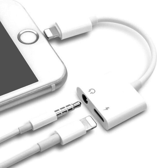 Adaptateur 2 en 1 de charge d'écoute pour Apple iPhone 12 Plus XS MAX  séparateur 3.5mm
