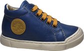 Falcotto veter ronde logo lederen sneakers Alstro blauw oker mt 22