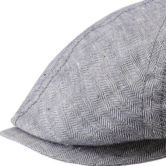 Stetson linnen zomerpet flatcap visgraat motief kleur grijs UPF 40+ maat M  57 centimeter | bol.com