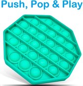 POP IT - Fidget Toy - Pop It Fidget Toys - blauw 8 hoekig- acht hoekig- tiktok - pop it hartje - Speelgoed