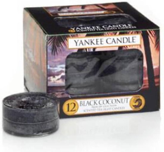 Yankee Candle Black Coconut waxinelichtjes 12 stuks