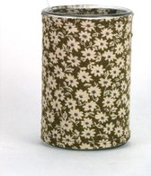 Glass Cilinder Yellow Flowercanvas 10x15cm