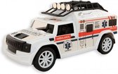 Ambulance 20 cm frictie Licht en geluid - vanaf 3 jaar