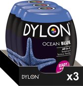 3x Dylon Textielverf Ocean Blue 350 gr