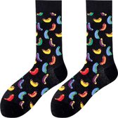 Regenboog hotdog sokken - Unisex - One size fits all - hotdog cadeau - Cadeau voor mannen