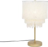 QAZQA franxa - Oosterse Tafellamp - 1 lichts - H 520 mm - Crème - Woonkamer | Slaapkamer | Keuken