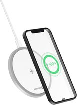Swissten Draadloze oplader - Qi Wireless Charger Geschikt voor: iPhone - Airpods - Samsung en Android smartphones - 15W - Wit