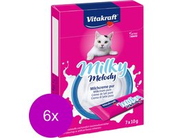 Vitakraft Milky Melodie Pure - Kattensnack - Melk - 6 x 70 g
