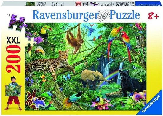 Ravensburger puzzel Dieren in de jungle - Legpuzzel - 200 stukjes | bol.com