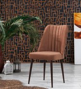 Swiss Homes® | Velvet Eetkamerstoelen Beige - Set van 4 | Beige - Fluweel - Velvet stoel - Kuipstoel - Eetkamerstoelen - Woonkamerstoelen