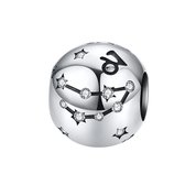 Sterrenbeeld steenbok bedel zirkonia | zodiac capricorn bead | Zilverana | geschikt voor Biagi , Pandora , Trollbeads armband | 925 zilver