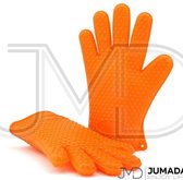Hittebestendige Siliconen Ovenwant - Antislip BBQ & Keuken Handschoenen - 2 Stuks - Oranje