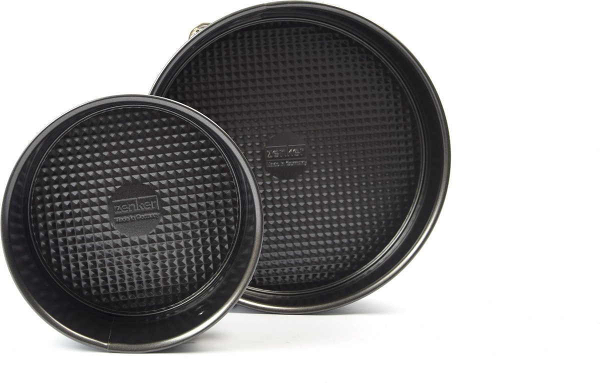 2x Bakvorm - Metaal - Zwart - Met Anti-Aanbaklaag - 2 Stuks - 18cm + 26cm