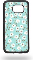 Blauw Grijs Bright Daisy Telefoonhoesje - Samsung Galaxy S6