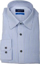 Bos Bright Blue 21107WA38BO Casual overhemd met lange mouwen - Maat XL - Heren