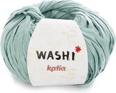 Washi Lintgaren appelblauwzeegroen - haken voor interieur - lintgaren - haakgaren - breien - haken - breigaren - haken voor kinderen - garen - breiwol