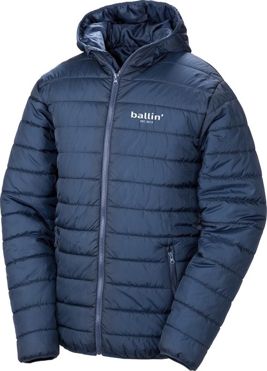 Heren Jas zomer met Ballin Est. 2013 Padded Jacket Print - Blauw - Maat XL