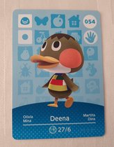 Amiibo animal crossing new horizons origineel Eu Deena 054 kaart