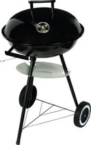 Houtskoolbarbecue met deksel, wielen en onderste plank, Master Grill