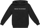 Urban Classics Kinder hoodie/trui -Kids 110- Kids I Broke The Internet Zwart