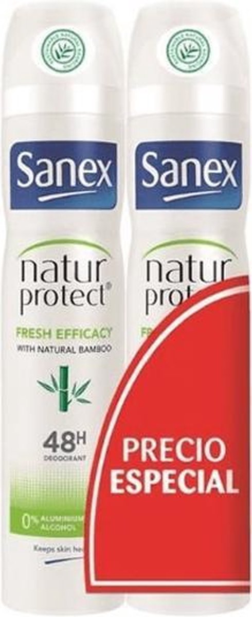 Sanex Natur Protect 0% Fresh Bamboo Deodorant Spray 2x200ml
