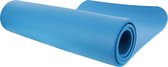 Yogamat -  Fitnessmat - Sportmat - Blauw - 1 cm dik - Met draagband