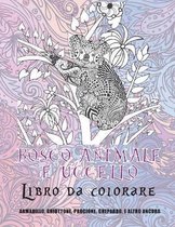 Bosco Animale e Uccello - Libro da colorare - Armadillo, Ghiottone, Procione, Ghepardo, e altro ancora