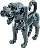 Beeld cartoon hond zwart - Woezel - strip hond