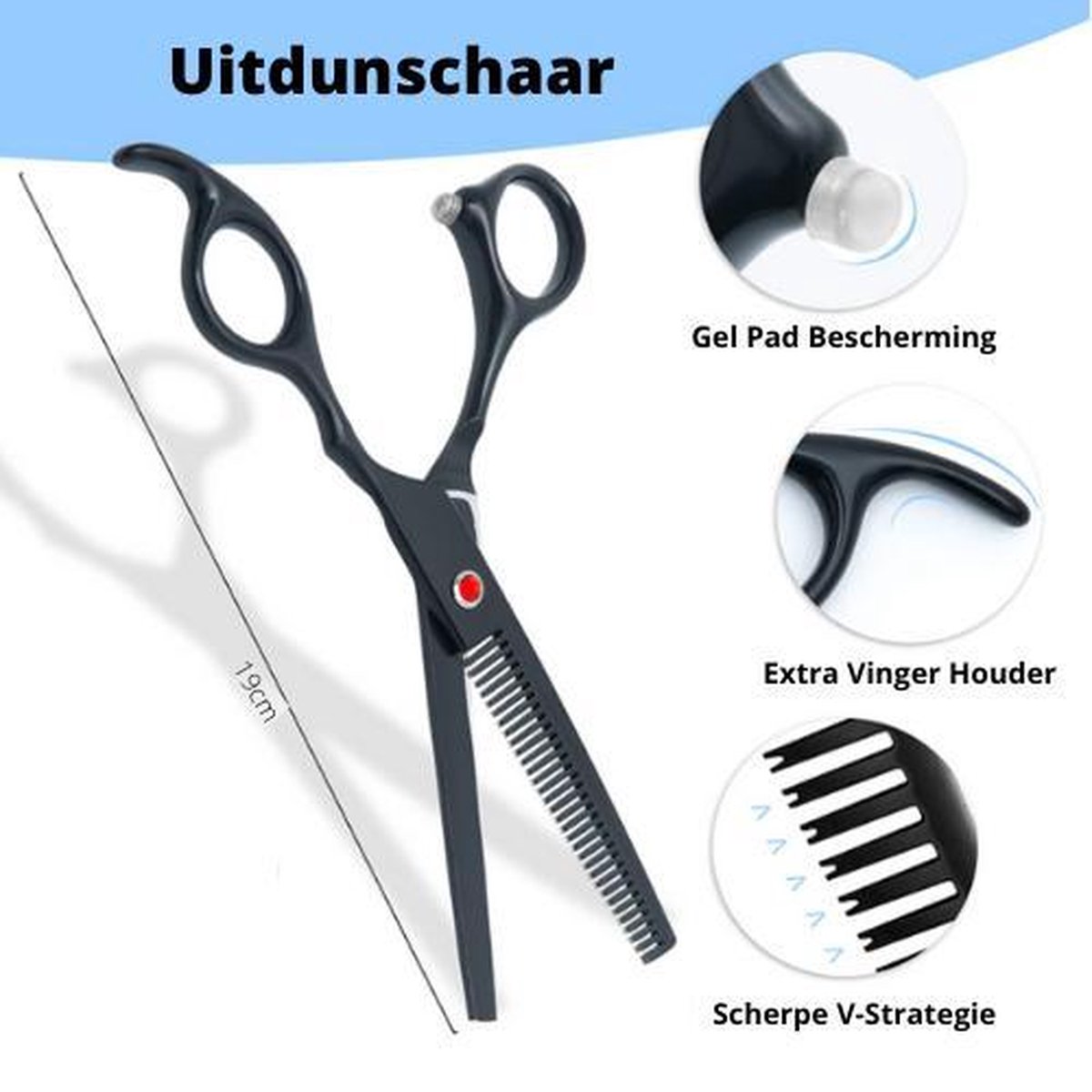 GST RVS effileerschaar hond hondenschaar uitdunschaar hond