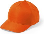 Oranje 5-panel baseballcap voor kinderen. Oranje/holland thema petjes. Koningsdag of Nederland fans supporters