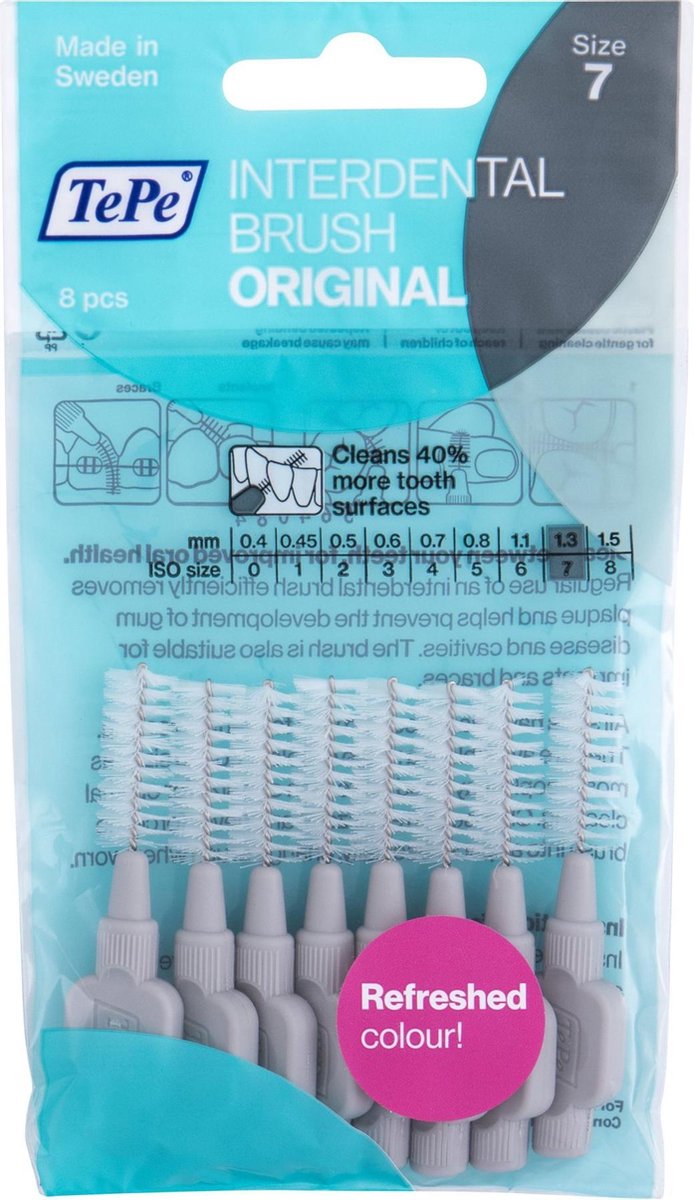 TePe Interdentale Ragers Original 1,3 mm Grijs - 8 stuks