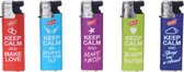 Prof - Slidecap Aansteker – “ Keep Calm “design  - 50 stuks – Lighter  - Briquet