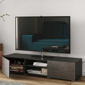 TemaHome- TV Meubel Tv-meubel Podium - 140cm - Zwart; Betonlook